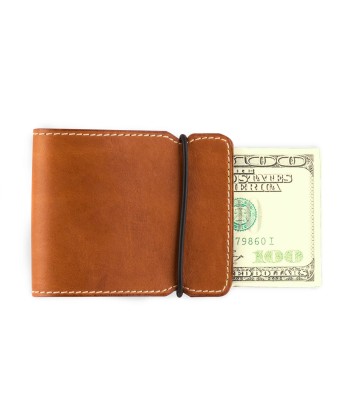 "Golf" leather banknotes holder - Gold brown barenia type calf prix