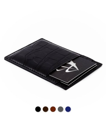 Credit card vertical case «Platinum» - Alligator en stock