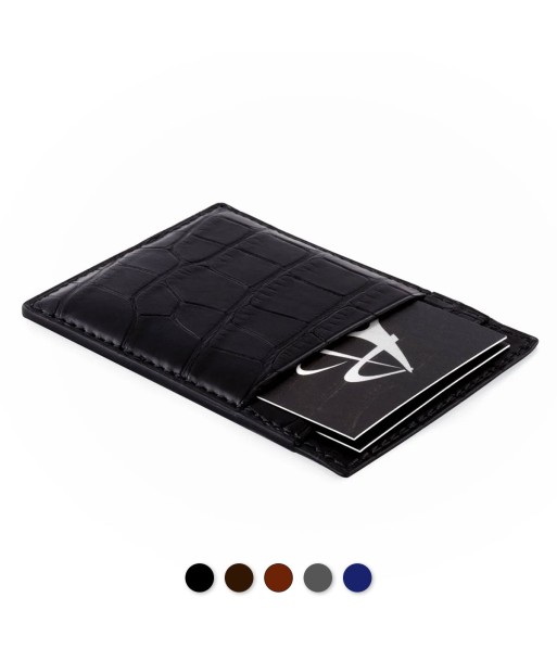 Credit card vertical case «Platinum» - Alligator en stock