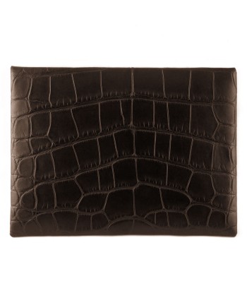 Leather envelope clutch « Platinum » - Alligator de votre