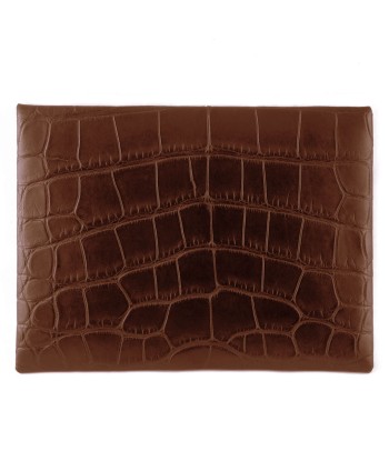 Leather envelope clutch « Platinum » - Alligator de votre