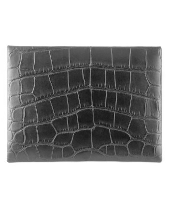 Leather envelope clutch « Platinum » - Alligator de votre