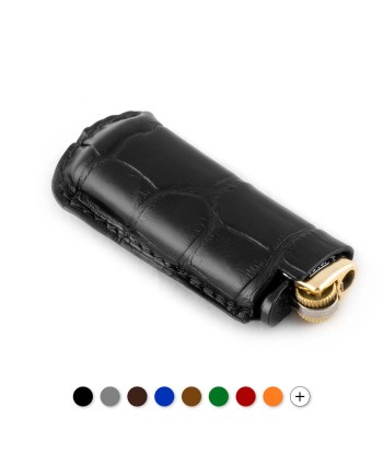 Leather Lighter Case "Platinum" - Alligator chez Cornerstreet bien 