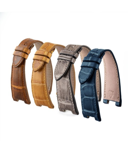 ​Patek Philippe Nautilus - Leather watch band - Honey brown special tanning waxed alligator ( brown / grey / honey brown / blue jean ) JUSQU'A -70%! 