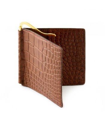 "Clip" leather banknotes holder - Alligator Toutes les collections ici