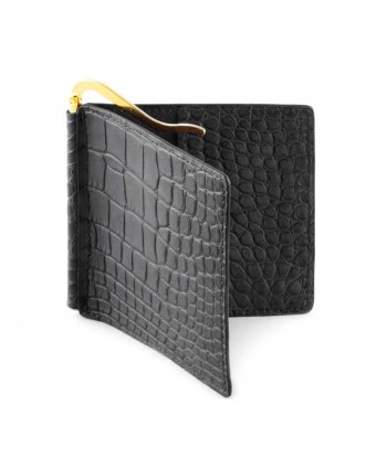 "Clip" leather banknotes holder - Alligator Toutes les collections ici