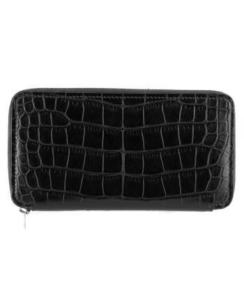 « Platinum » Zipped wallet - Alligator / crocodile rembourrage situé sous