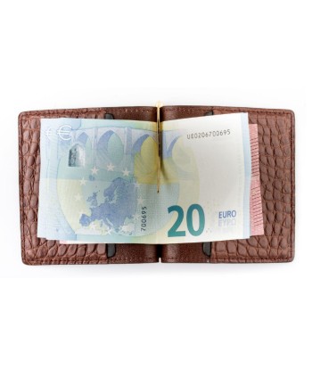 "Clip" leather banknotes holder - Alligator Toutes les collections ici