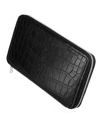 « Platinum » Zipped wallet - Alligator / crocodile rembourrage situé sous