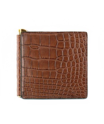 "Clip" leather banknotes holder - Alligator Toutes les collections ici