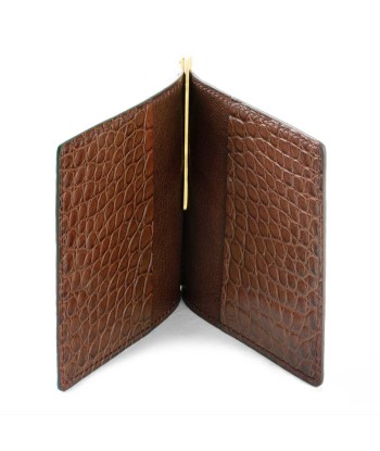 "Clip" leather banknotes holder - Alligator Toutes les collections ici