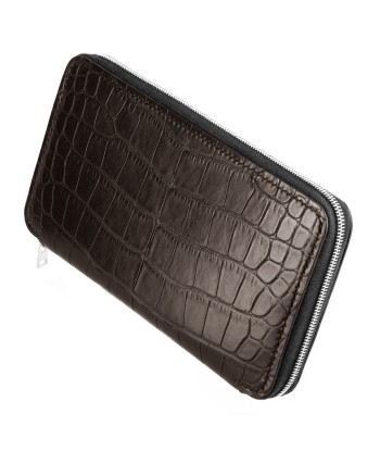 « Platinum » Zipped wallet - Alligator / crocodile rembourrage situé sous