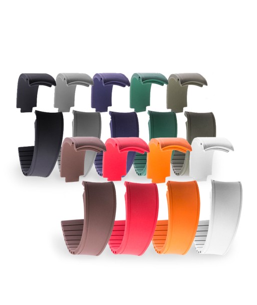 ​Rolex - R Strap watch band - Rubber (black, grey, blue, green, red, white, orange, kaki, white) hantent personnes