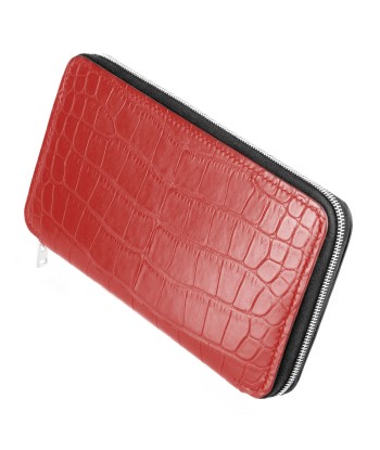 « Platinum » Zipped wallet - Alligator / crocodile rembourrage situé sous