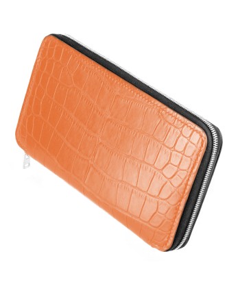 « Platinum » Zipped wallet - Alligator / crocodile rembourrage situé sous