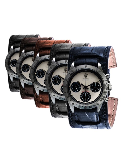 ​Bund vintage "Paul Newman" - Leather watch band - Alligator (black, brown, grey, blue) Les magasins à Paris et en Île-de-France