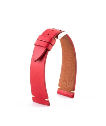 ​"Retro" watch band - Premium quality barenia type calf leather strap (black, brown, kaki, red, green) ouvre sa boutique