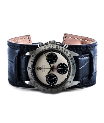 ​Bund vintage "Paul Newman" - Leather watch band - Alligator (black, brown, grey, blue) Les magasins à Paris et en Île-de-France