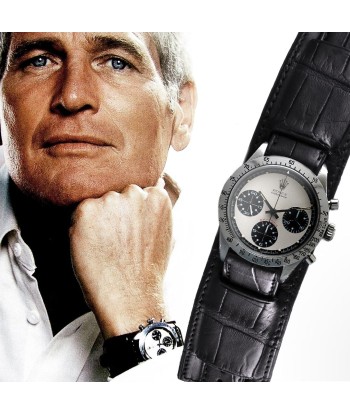 ​Bund vintage "Paul Newman" - Leather watch band - Alligator (black, brown, grey, blue) Les magasins à Paris et en Île-de-France