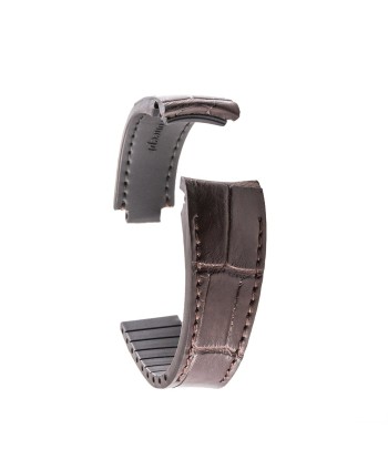 ​Rolex - R Strap premium leather watchstrap - Alligator / crocodile (black, grey, brown, blue, honey, red...) suggérées chez