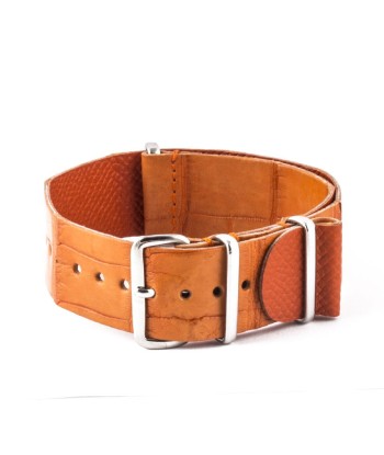 ​Leather Wild nato strap - Wild alligator / crocodile (black, brown, grey, blue, red, orange, green, orange, pink...) 50% de réduction en Octobre 2024