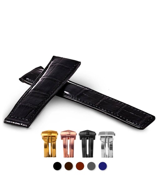 ​Tag Heuer - Leather watch strap - Alligator (black, dark brown, medium brown, grey, blue) Profitez des Offres !