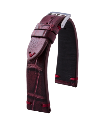 ​Vintage strap - Leather watchstrap - Alligator (black, brown, kaki, burgundy, red, purple) en stock