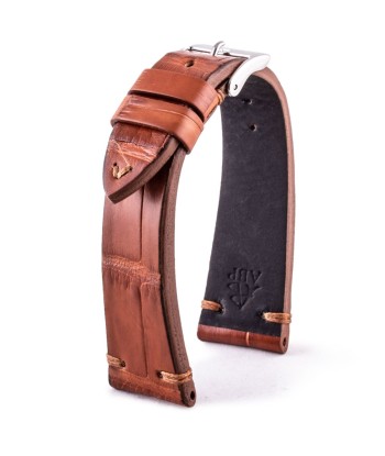 ​Vintage strap - Leather watchstrap - Alligator (black, brown, kaki, burgundy, red, purple) en stock