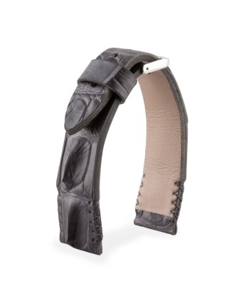 Leather watch strap - Horntail alligator (black, grey, green, blue, brown...) en stock