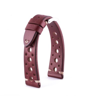 ​Vintage "Racing" strap - High end leather watch band - Calf (black, grey, brown, blue, red, taupe, camo) 2024