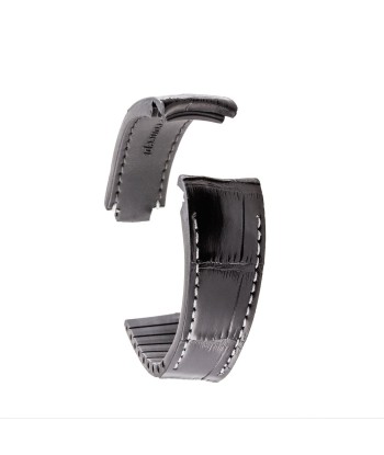 ​Rolex - R Strap high end leather watchband - Contrasted black alligator (blue, brown, grey...) outlet