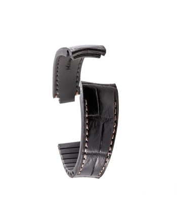 ​Rolex - R Strap high end leather watchband - Contrasted black alligator (blue, brown, grey...) outlet