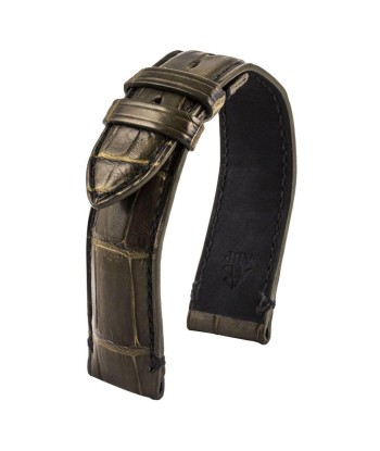 ​Leather watch strap - US Military - Alligator (grey / kaki, grey / navy blue, kaki / black) vous aussi creer 