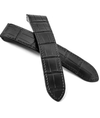 ​Cartier Santos 100 XL (classic or chronograph versions) - Leather watch band - Alligator (black, brown, blue, grey...) du meilleur 