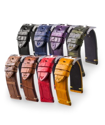 ​Panerai Luminor - Vintage leather watch band - Alligator (black, brown, blue, kaki, red...) 2 - 3 jours ouvrés.