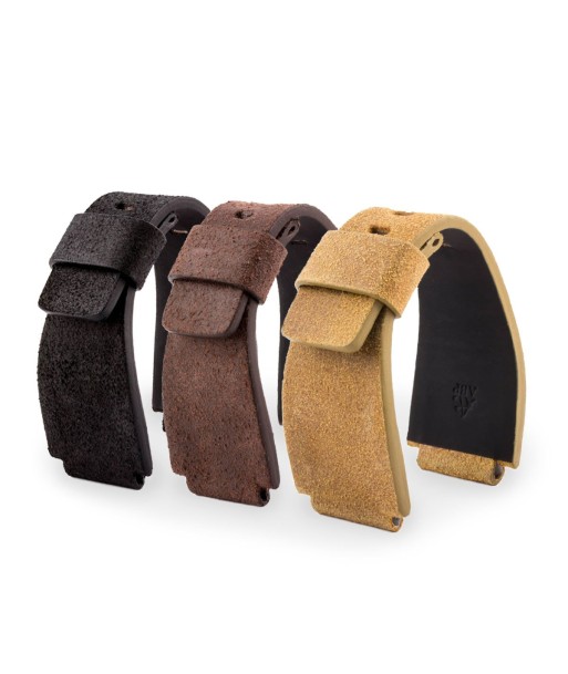 ​Bell & Ross - Leather watch band - Brushed vintage calf (black, brown, honey brown) de la marque