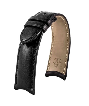 ​Curved ends - Leather watchband - Calf (black, brown, grey, blue) Venez acheter