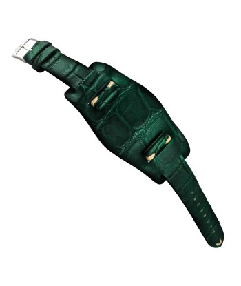 ​Bund vintage strap - Leather watch strap - Alligator (black, brown, green, kaki, purple) du meilleur 