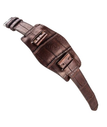 ​Bund vintage strap - Leather watch strap - Alligator (black, brown, green, kaki, purple) du meilleur 