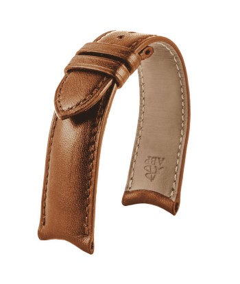 ​Curved ends - Leather watchband - Calf (black, brown, grey, blue) Venez acheter