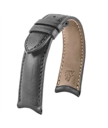 ​Curved ends - Leather watchband - Calf (black, brown, grey, blue) Venez acheter