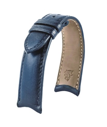 ​Curved ends - Leather watchband - Calf (black, brown, grey, blue) Venez acheter