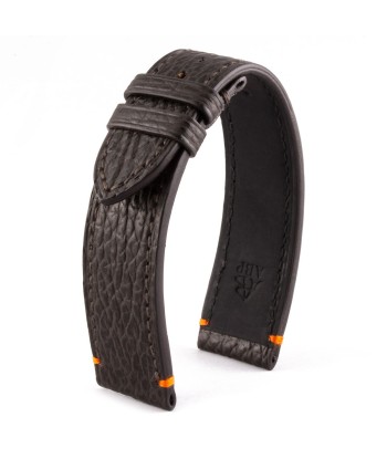 Diver - Leather watch band - Shark (black / yellow, brown / orange, blue / yellow) la livraison gratuite