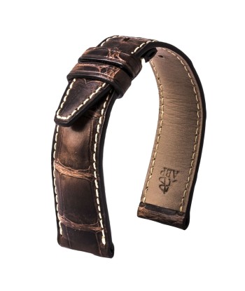 ​IWC Portuguese - Leather watch band - Special tanning waxed alligator (black, grey, brown) Découvrez la collection