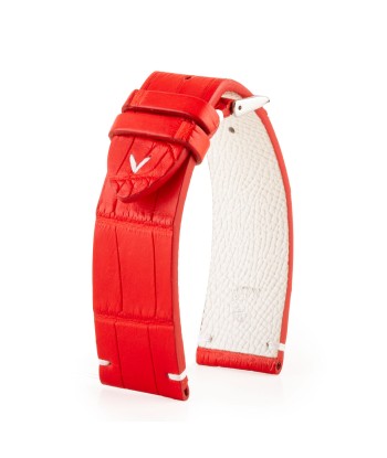 Leather watch band - Canada - Red alligator pour bénéficier 