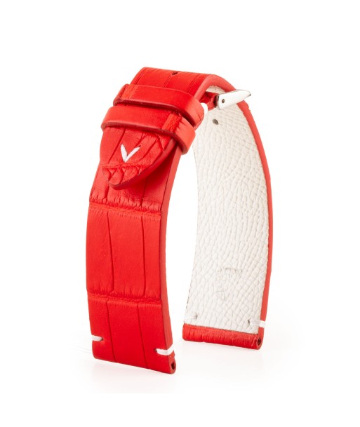 Leather watch band - Canada - Red alligator pour bénéficier 