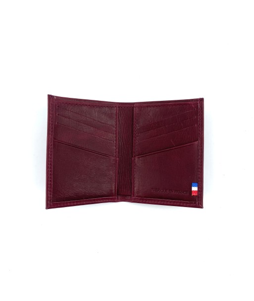 Porte-Cartes en Cuir Bordeaux "Made in France" meilleur choix