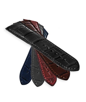 Omega - Leather watchband - Alligator (black, brown, grey, blue) paiement sécurisé