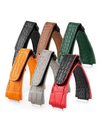 ​Richard Mille - Velcro leather watch strap - Alligator (black, brown, green, orange, grey, red) suggérées chez