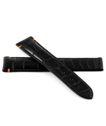 ​Omega Seamaster - Leather watch band - Alligator (black / red, black / orange, blue / white) Paris Déstockage Promo